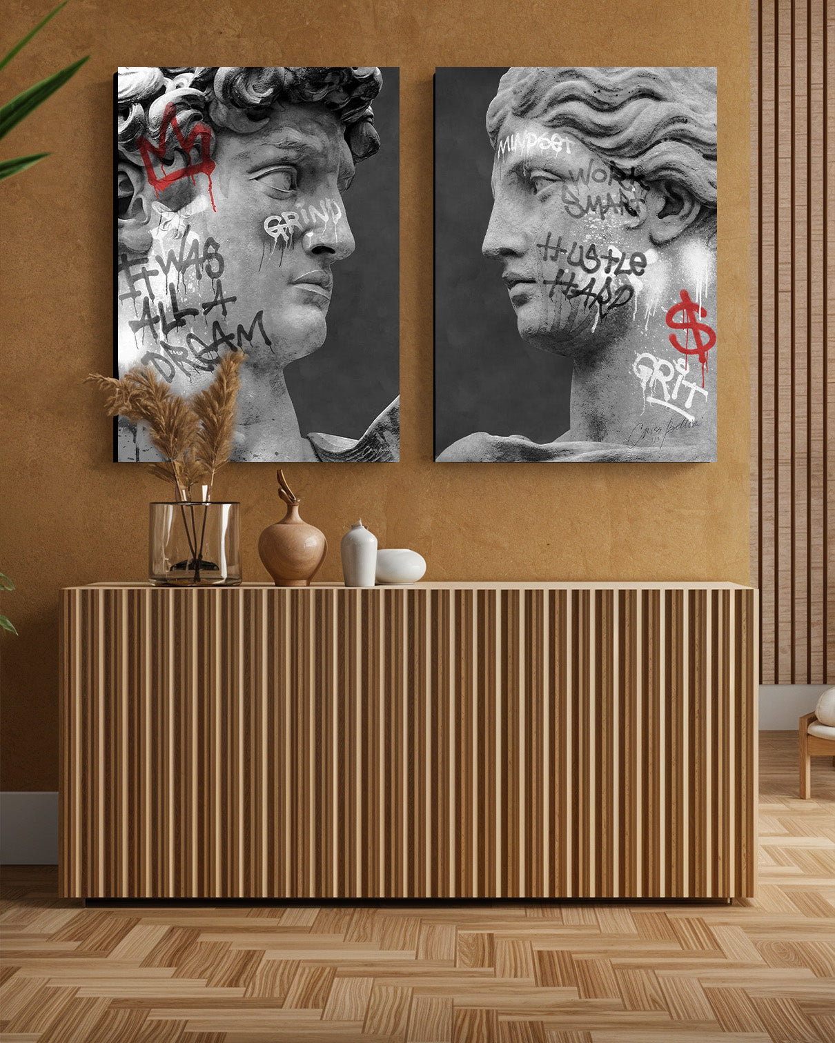 Statue of David Graffiti