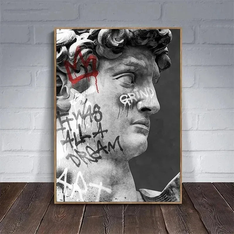 Statue of David Graffiti